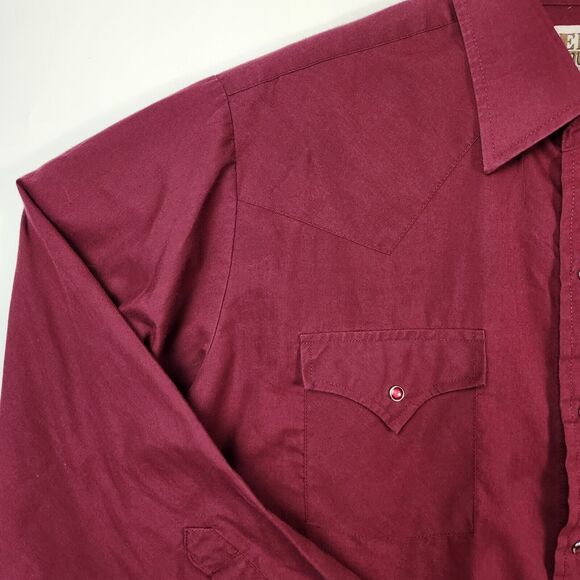 Southwestern Button Down Mens Sz L Brush Popper Pearl‎ Snap Western Cowboy Chore - Picture 3 of 12